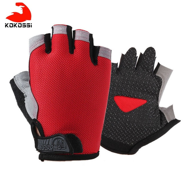 KoKossi Men Women Half Finger Fitness Gloves Breathable Anti-slip Weightlifting Dumbbell Horizontal Bar Training gloves - Mall4Me