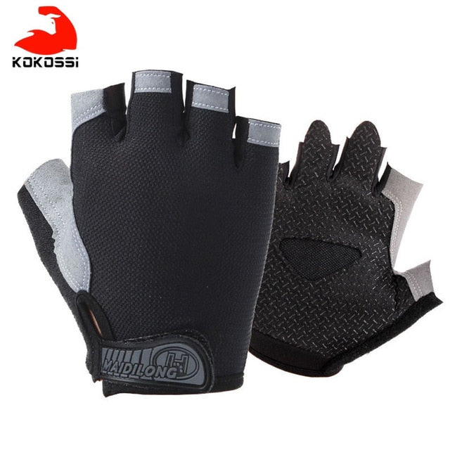 KoKossi Men Women Half Finger Fitness Gloves Breathable Anti-slip Weightlifting Dumbbell Horizontal Bar Training gloves - Mall4Me