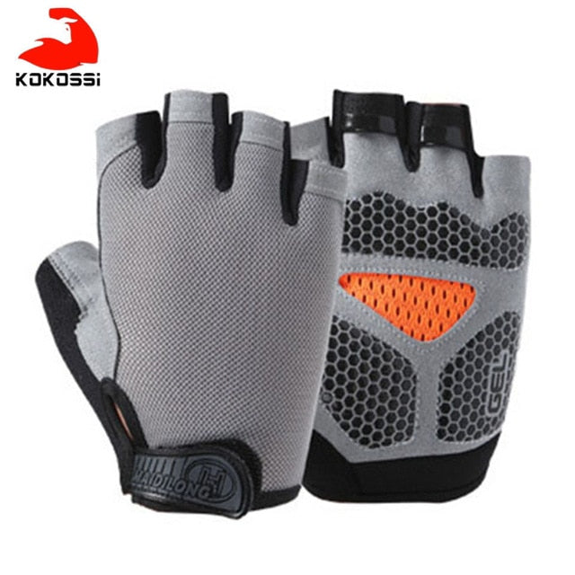 KoKossi Men Women Half Finger Fitness Gloves Breathable Anti-slip Weightlifting Dumbbell Horizontal Bar Training gloves - Mall4Me