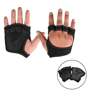 New 1 Pair Weight Lifting Training Gloves Women Men Fitness Sports Body Building Gymnastics Grips Gym Hand Palm Protector Gloves - Mall4Me