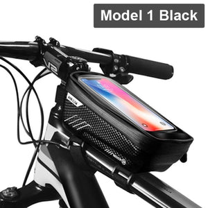 Bike Bag Frame Front Top Tube Cycling Bag Waterproof 6.6in Phone Case Touchscreen Bag MTB Pack Bicycle Accessories - Mall4Me