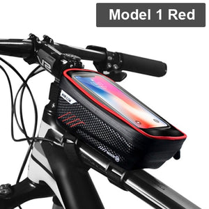 Bike Bag Frame Front Top Tube Cycling Bag Waterproof 6.6in Phone Case Touchscreen Bag MTB Pack Bicycle Accessories - Mall4Me