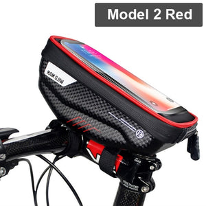 Bike Bag Frame Front Top Tube Cycling Bag Waterproof 6.6in Phone Case Touchscreen Bag MTB Pack Bicycle Accessories - Mall4Me