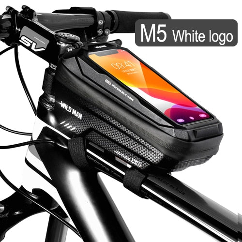 Bike Bag Frame Front Top Tube Cycling Bag Waterproof 6.6in Phone Case Touchscreen Bag MTB Pack Bicycle Accessories - Mall4Me