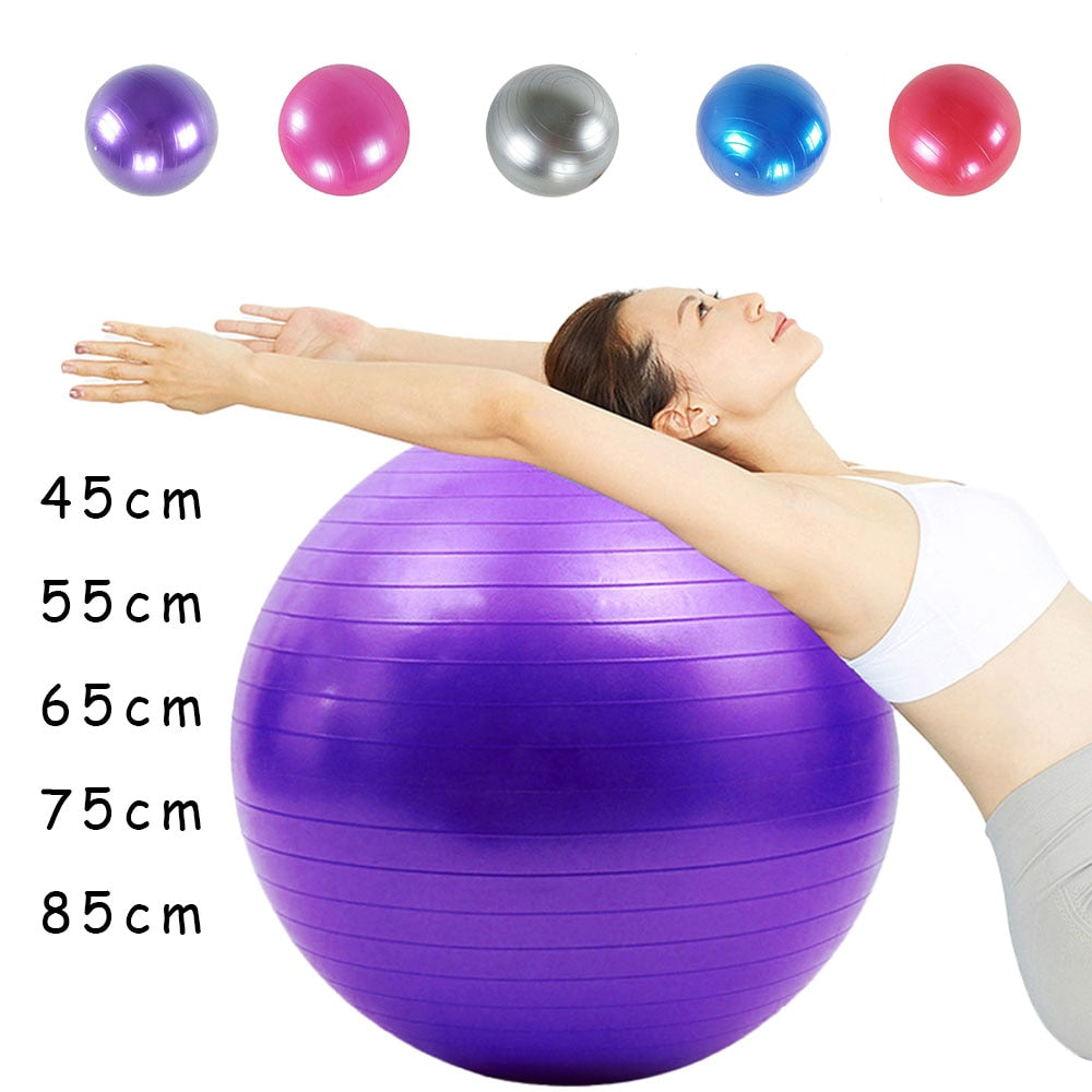 PVC Fitness Balls Yoga Ball Thickened Explosion-proof Exercise Home Gym Pilates Equipment Balance Ball 45cm/55cm/65cm/75cm/85cm - Mall4Me