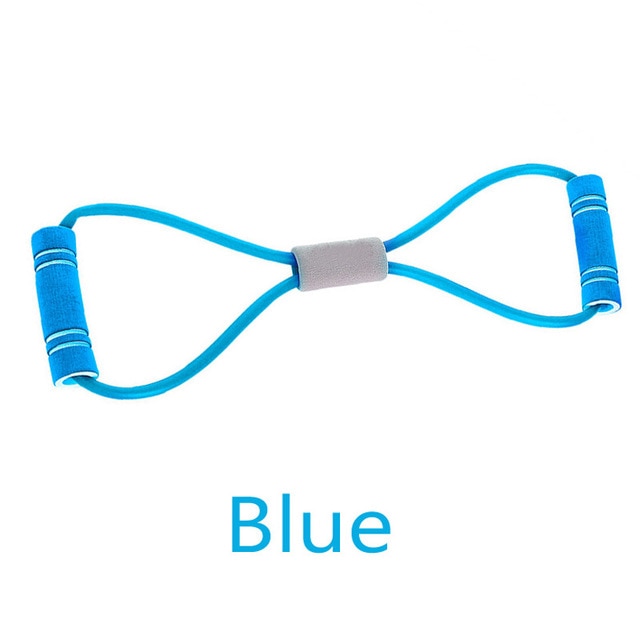 TPE 8 Word Fitness Yoga Gum Resistance Rubber Bands Fitness Elastic Band Fitness Equipment Expander Workout Gym Exercise Train - Mall4Me