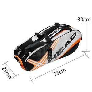 Head Tennis Bag Men Tennis Racket Bag Raquete De Tenis Backup Large Tennis Racquets Bag Tennis Backpack 3-6 Racquets Backpack - Mall4Me