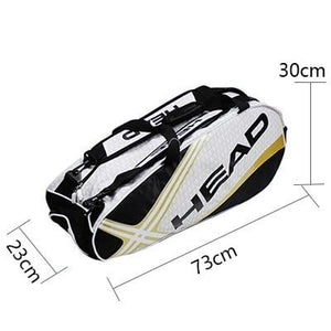 Head Tennis Bag Men Tennis Racket Bag Raquete De Tenis Backup Large Tennis Racquets Bag Tennis Backpack 3-6 Racquets Backpack - Mall4Me