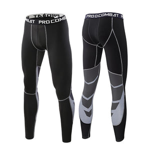 Men's Compression Pants Male Tights Leggings for Running Gym Sport Fitness Quick Dry Fit Joggings Workout White Black Trousers - Mall4Me