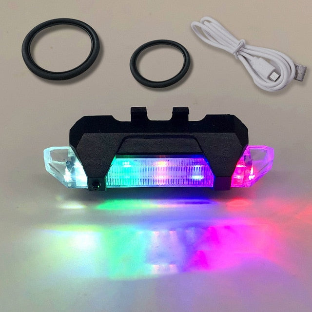 Bike Light USB LED Rechargeable Set Mountain Cycle Front Back Headlight - Mall4Me