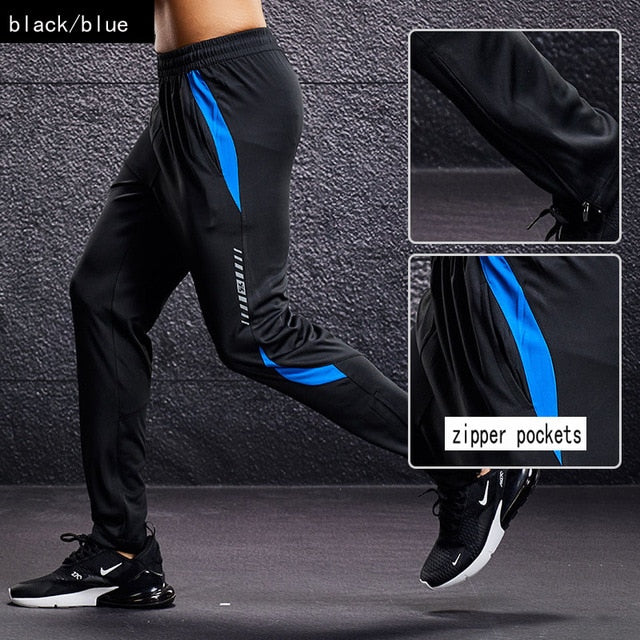 New Sport Pants Men Running Pants With Zipper Pockets Training and Joggings Men Pants Soccer Pants Fitness Pants For Men - Mall4Me