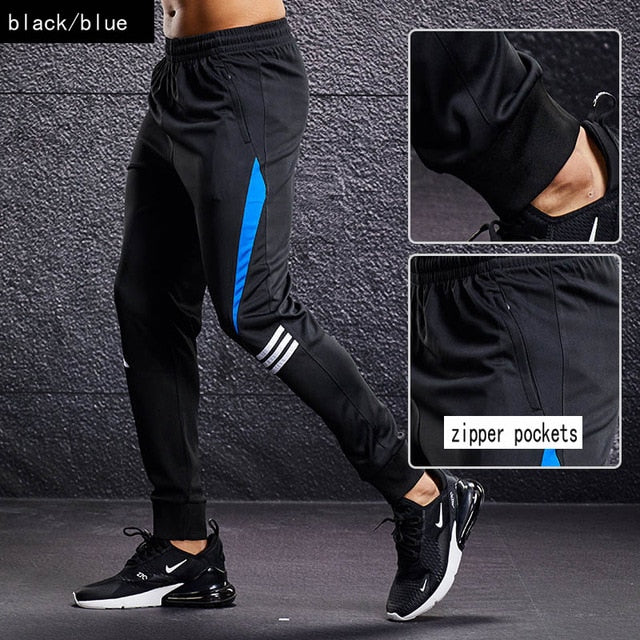 New Sport Pants Men Running Pants With Zipper Pockets Training and Joggings Men Pants Soccer Pants Fitness Pants For Men - Mall4Me