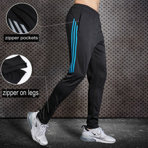 New Sport Pants Men Running Pants With Zipper Pockets Training and Joggings Men Pants Soccer Pants Fitness Pants For Men - Mall4Me