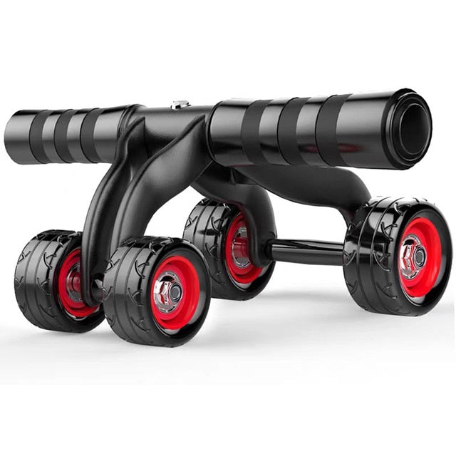 4-Wheel Abdominal Roller Muscle Trainer Home Fitness Ab Rollers Workout - Mall4Me