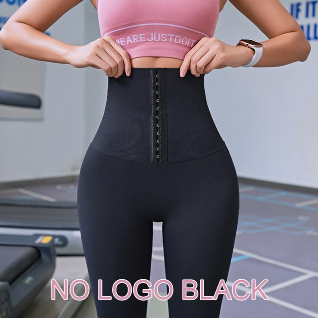 Fitness women corset hip lift postpartum high waist tights yoga pants Waisted Workout leggings Women Gym Running Training Tights - Mall4Me