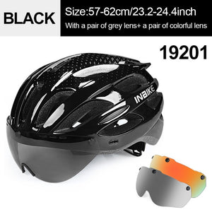 INBIKE Cycling Helmet with Goggles Ultralight MTB Bike Helmet Men Women Mountain Road casco Sport Specialiced Bicycle Helmets - Mall4Me