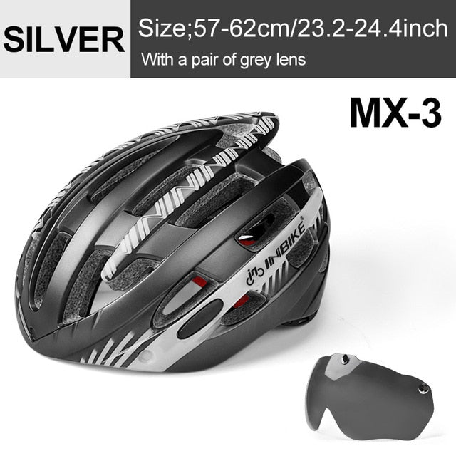 INBIKE Cycling Helmet with Goggles Ultralight MTB Bike Helmet Men Women Mountain Road casco Sport Specialiced Bicycle Helmets - Mall4Me