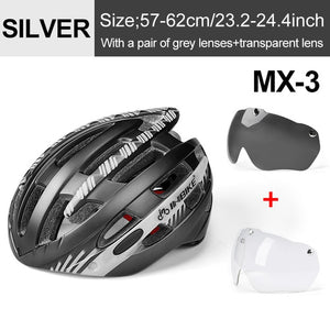 INBIKE Cycling Helmet with Goggles Ultralight MTB Bike Helmet Men Women Mountain Road casco Sport Specialiced Bicycle Helmets - Mall4Me