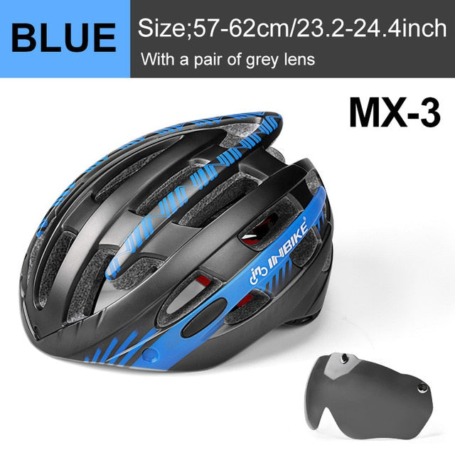 INBIKE Cycling Helmet with Goggles Ultralight MTB Bike Helmet Men Women Mountain Road casco Sport Specialiced Bicycle Helmets - Mall4Me