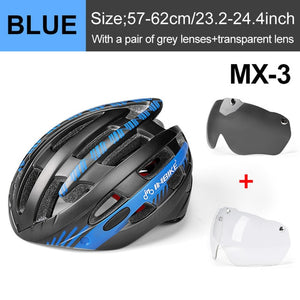 INBIKE Cycling Helmet with Goggles Ultralight MTB Bike Helmet Men Women Mountain Road casco Sport Specialiced Bicycle Helmets - Mall4Me