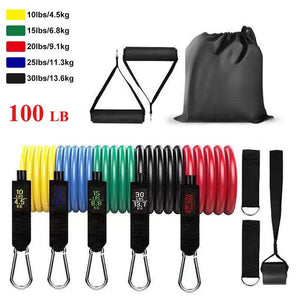 Elastic Resistance Bands Sets Workout Rubber For Fitness Sports Gym Exercise Training - Mall4Me