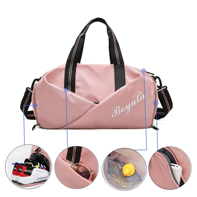 Women Gym Bag Sports Fitness Handbag Training Bags For Shoes Travel Dry And Wet Yoga Mat Sac De Sport Mochila Sporttas - Mall4Me