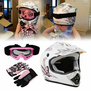 DOT Youth Kids Helmet Dirt Bike ATV MX full face helmets - Mall4Me