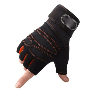 New 1 Pair Weight Lifting Training Gloves Women Men Fitness Sports Body Building Gymnastics Grips Gym Hand Palm Protector Gloves - Mall4Me