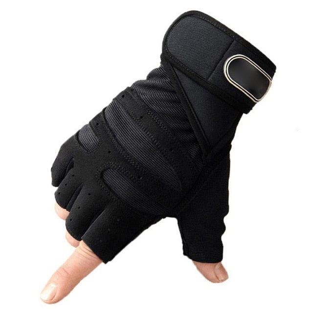 New 1 Pair Weight Lifting Training Gloves Women Men Fitness Sports Body Building Gymnastics Grips Gym Hand Palm Protector Gloves - Mall4Me