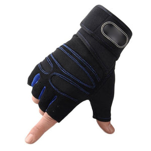 New 1 Pair Weight Lifting Training Gloves Women Men Fitness Sports Body Building Gymnastics Grips Gym Hand Palm Protector Gloves - Mall4Me