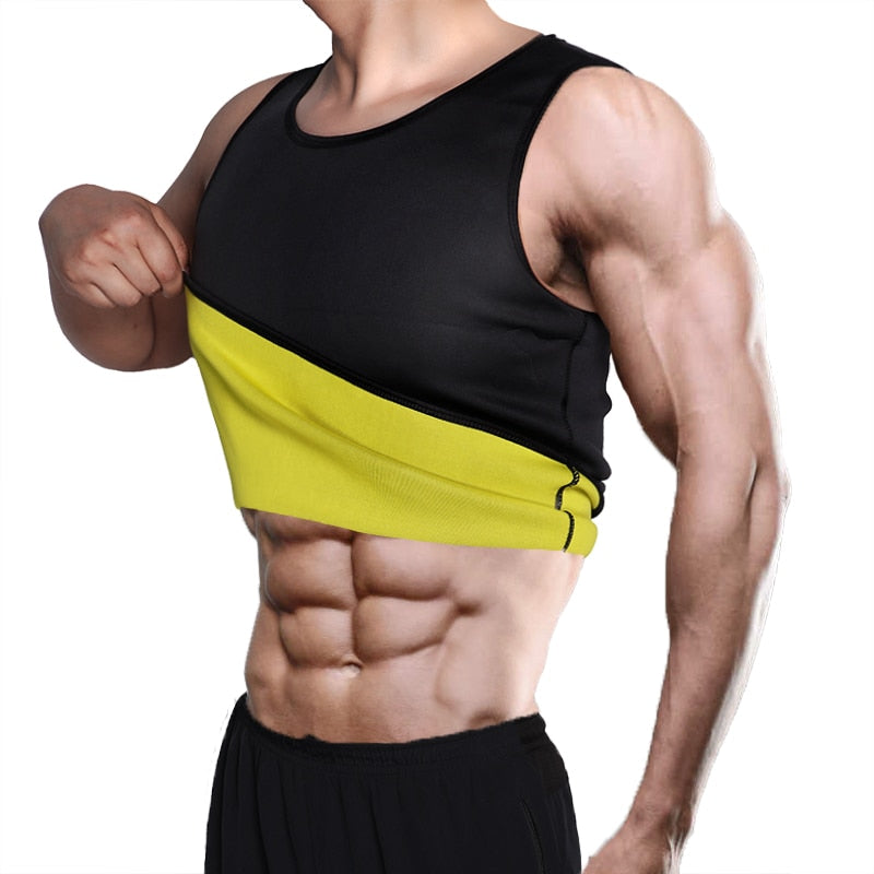 Slimming Belt Belly Men Slimming Vest Body Shaper Neoprene Abdomen Fat Burning Shaperwear Waist Sweat Corset Weight - Mall4Me