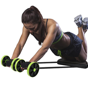 Double AB Roller Resistance Pull Rope ABS Wheel Roller Men Women Fitness Muscle Trainer Fitness Equipment for Gym Trainer - Mall4Me