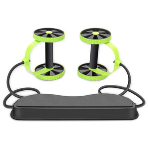 Double AB Roller Resistance Pull Rope ABS Wheel Roller Men Women Fitness Muscle Trainer Fitness Equipment for Gym Trainer - Mall4Me