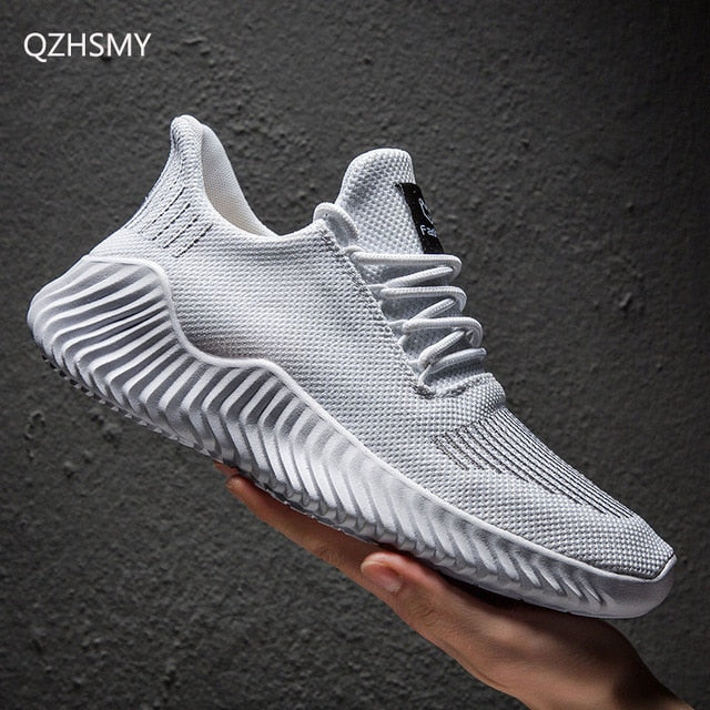 Mesh Men Shoes Breathable White Mens Sneakers Trendy Lace-Up Lightweight Black Walking Big Size Man Tenis Shoe Zapatillas Hombre - Mall4Me