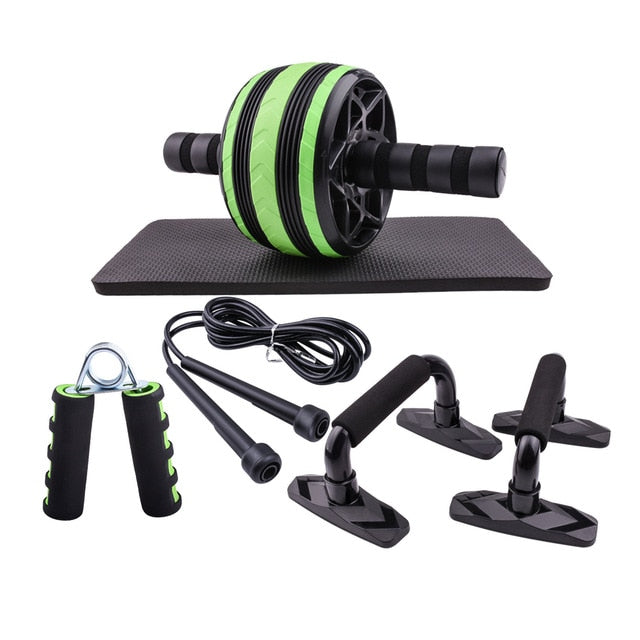 AB Roller Power Wheels Machine Push up Bar Skipping Jump Rope Gym Workout Equipment Abdominal Trainer - Mall4Me