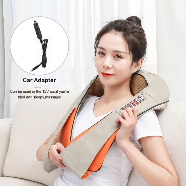 Electrical Back Shoulder Body Neck Massager Multifunctional Infrared Heated Kneading - Mall4Me