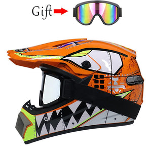 Free shipping Professional Racing Motocross Helmet ATV Motorcycle Shell For Off-Road Casco Dirt Bike Cartoon Children Helmet - Mall4Me