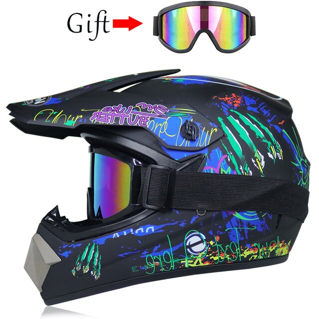 Free shipping Professional Racing Motocross Helmet ATV Motorcycle Shell For Off-Road Casco Dirt Bike Cartoon Children Helmet - Mall4Me