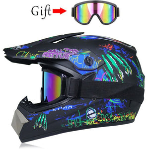 Free shipping Professional Racing Motocross Helmet ATV Motorcycle Shell For Off-Road Casco Dirt Bike Cartoon Children Helmet - Mall4Me