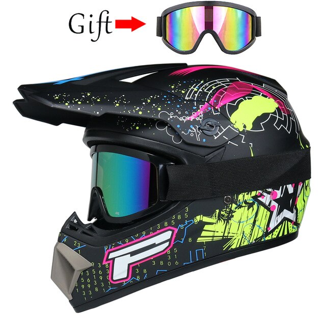 Free shipping Professional Racing Motocross Helmet ATV Motorcycle Shell For Off-Road Casco Dirt Bike Cartoon Children Helmet - Mall4Me