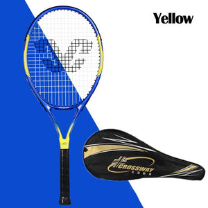 CROSSWAY Professional Tennis Racket Carbon Aluminum Alloy Paddle Tenis Padel Couples Set Raquete De Tenis Overgrip Tennis Bag - Mall4Me