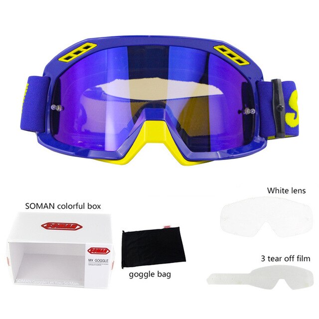 Motocross Goggles Glasses ATV DH MTB Skiing Sport Eye Ware MX - Mall4Me