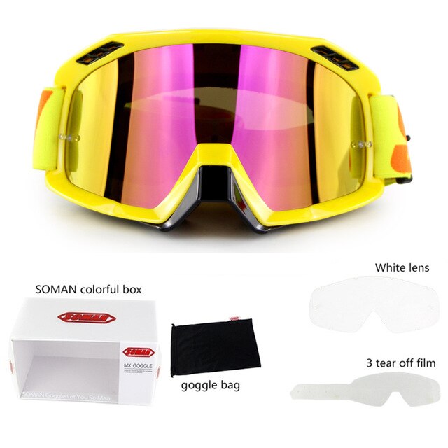 Motocross Goggles Glasses ATV DH MTB Skiing Sport Eye Ware MX - Mall4Me