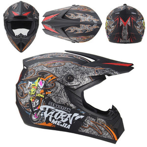 Cross Country Motorcycle Helmet Men's Mountain Downhill Helmet Women's High Race Motorcycle Helmet Kart Protective ATV Helmet - Mall4Me