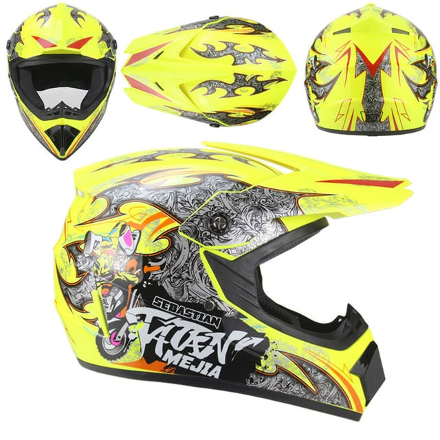 Cross Country Motorcycle Helmet Men's Mountain Downhill Helmet Women's High Race Motorcycle Helmet Kart Protective ATV Helmet - Mall4Me