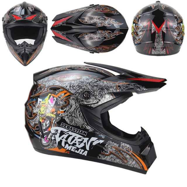 Cross Country Motorcycle Helmet Men's Mountain Downhill Helmet Women's High Race Motorcycle Helmet Kart Protective ATV Helmet - Mall4Me