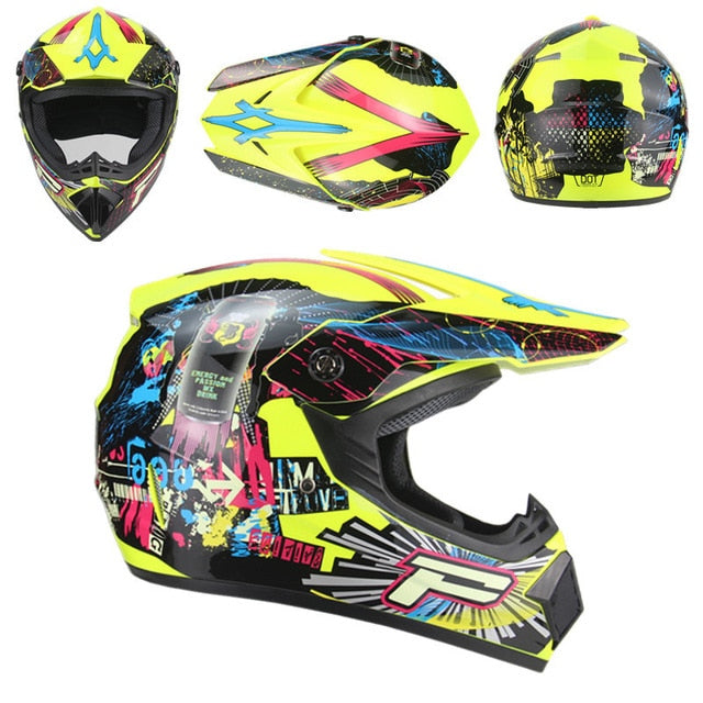 Cross Country Motorcycle Helmet Men's Mountain Downhill Helmet Women's High Race Motorcycle Helmet Kart Protective ATV Helmet - Mall4Me