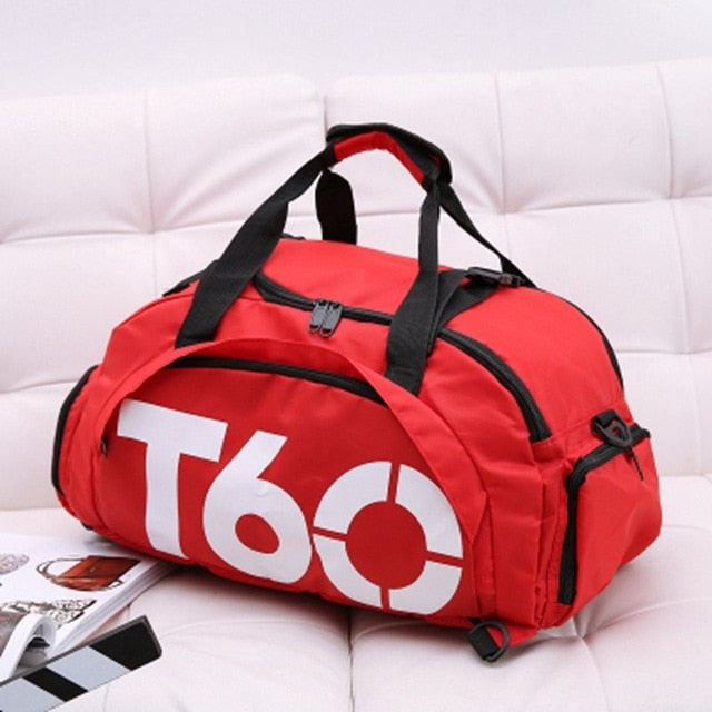 Nylon T60 Multi-function Sports Gym and Travel Bag - Black